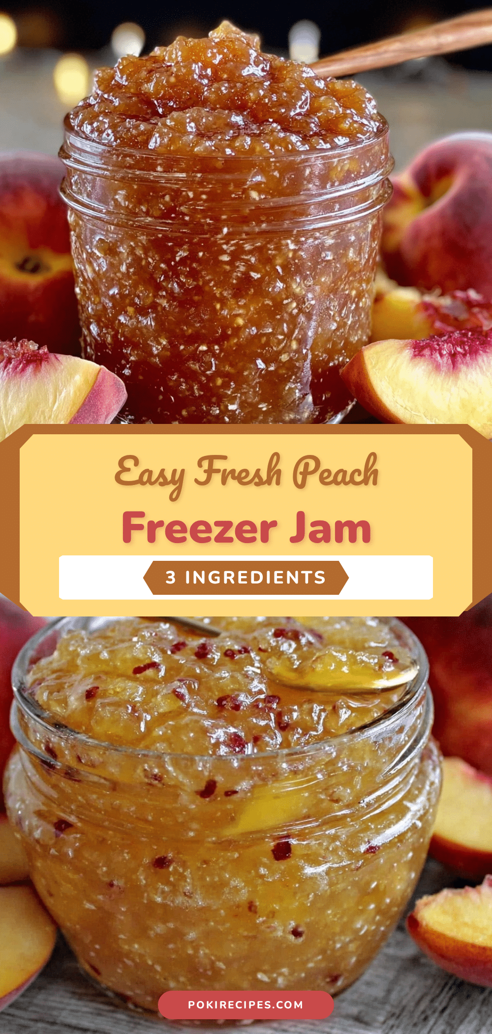 easy fresh peach freezer jam recipe