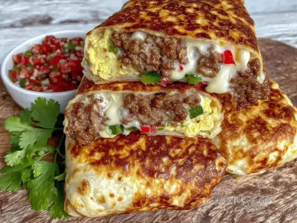 easy make-ahead breakfast burrito wraps - featured image