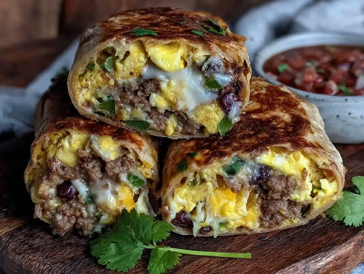 easy make-ahead breakfast burrito wraps preparation steps