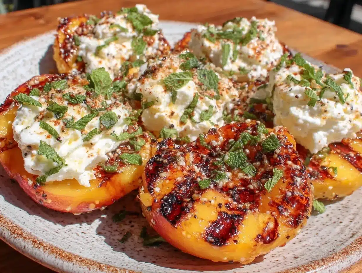 easy sweet grilled peaches preparation steps