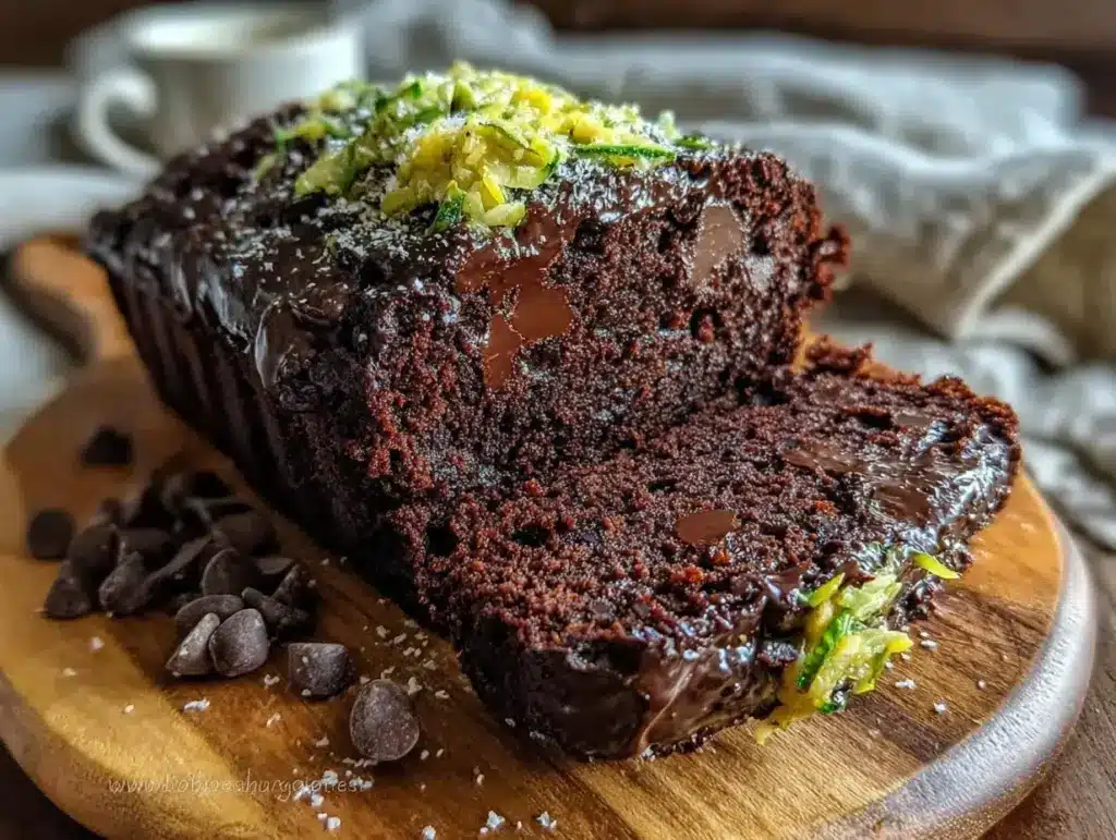 espresso dark chocolate zucchini bread - featured image