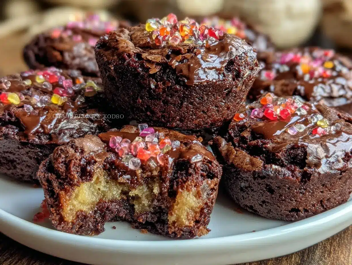 explosively fudgy mini firecracker brownie bites preparation steps