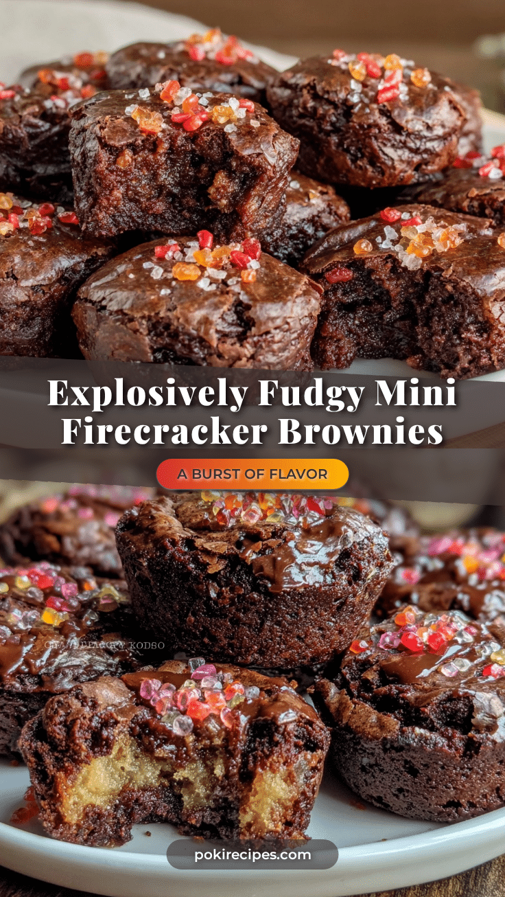 explosively fudgy mini firecracker brownie bites recipe