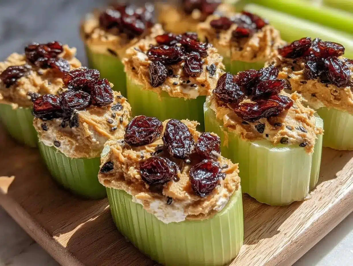 fresh ants on a log recipe preparation steps