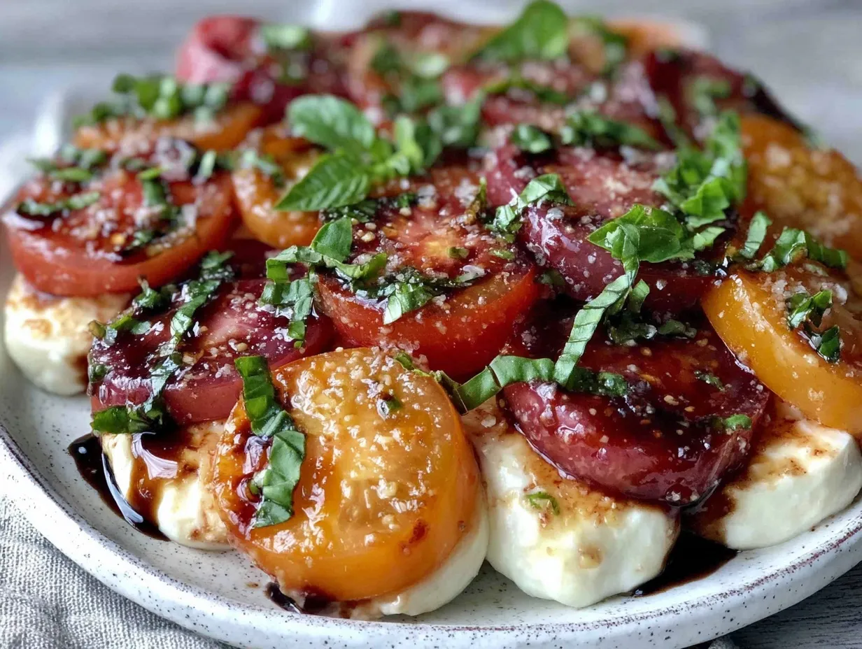 fresh tomato basil mozzarella salad preparation steps