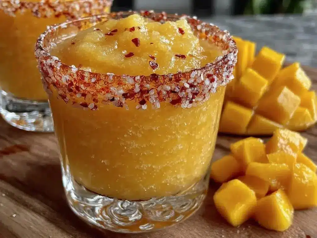 frozen mango pineapple margarita - featured image
