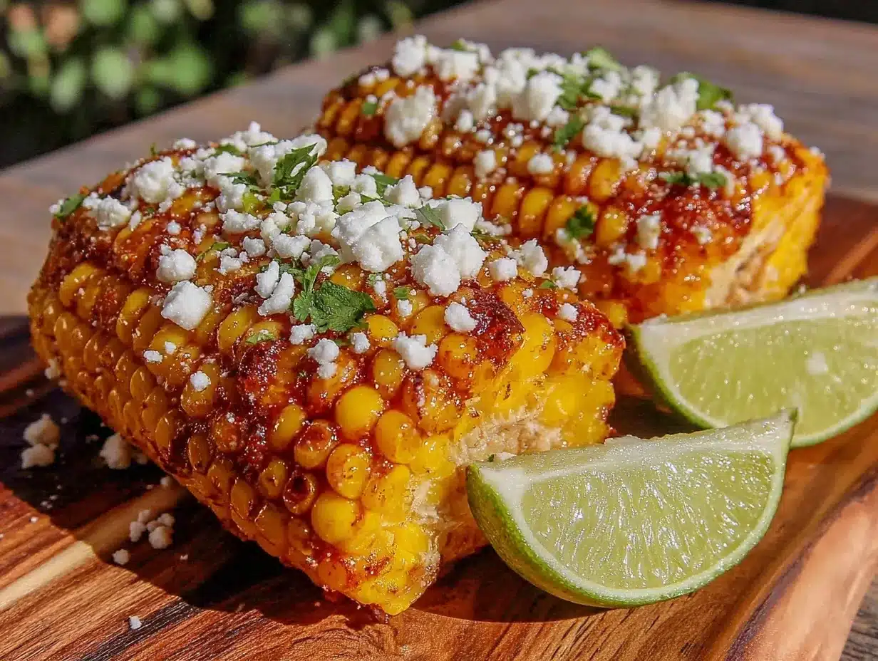 garlic butter grilled corn on the cob preparation steps