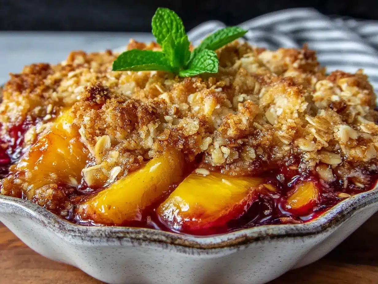 healthy peach cobbler preparation steps