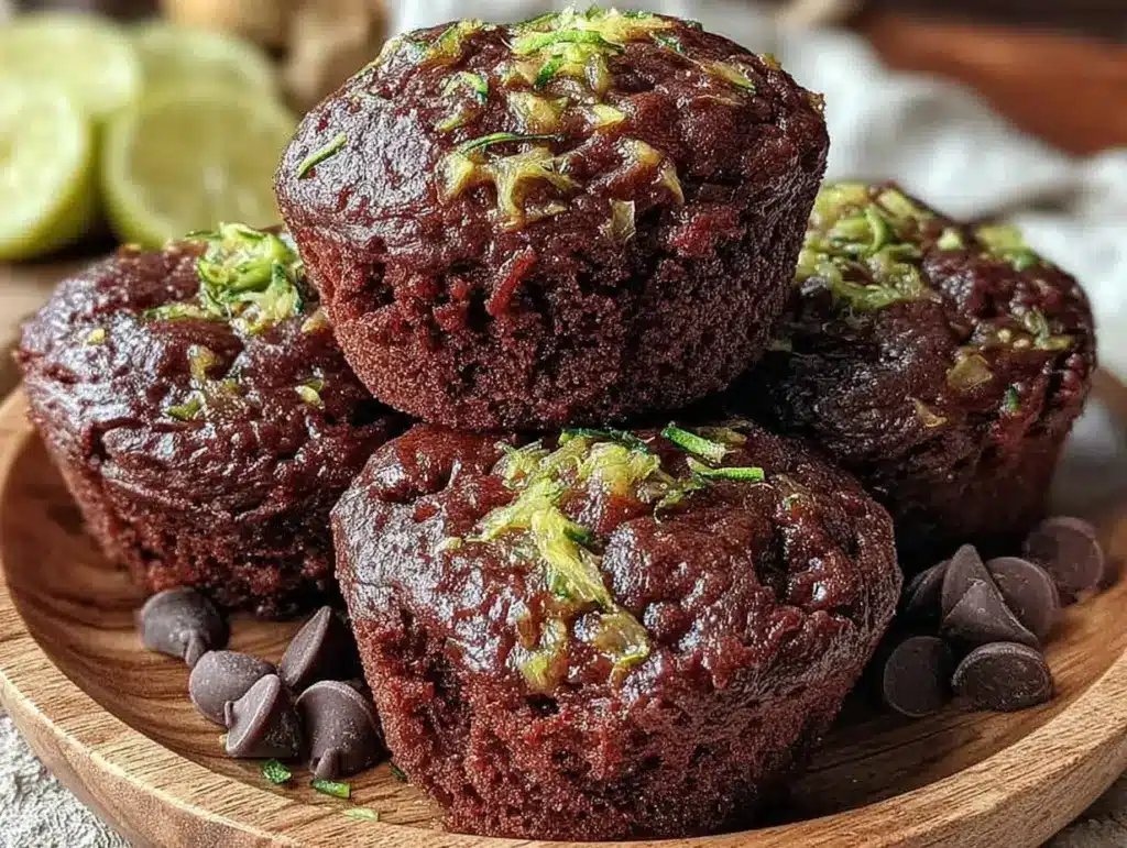 hidden veggie zucchini chocolate muffins - featured image