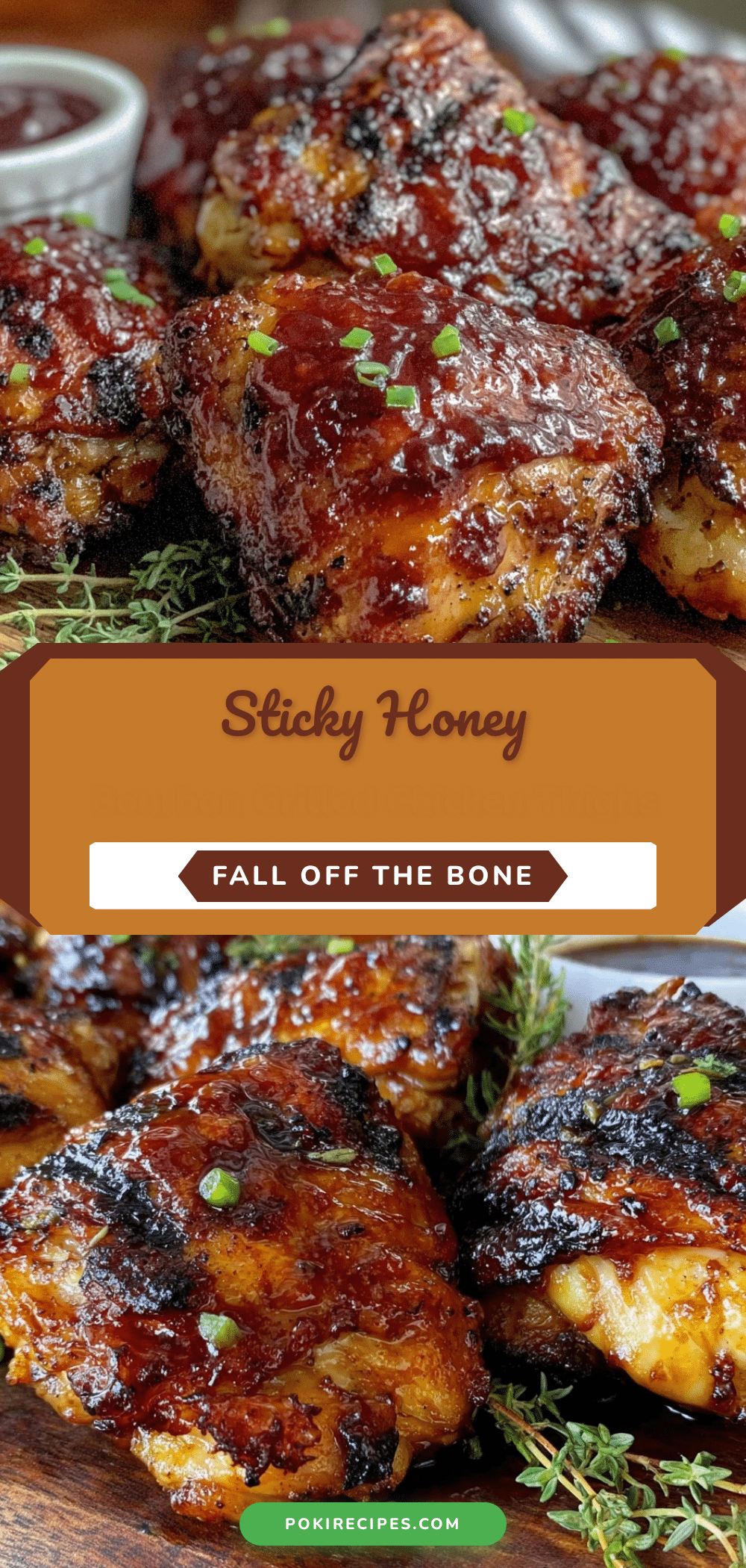 Honey Bourbon Grilled Chicken Thighs recipe