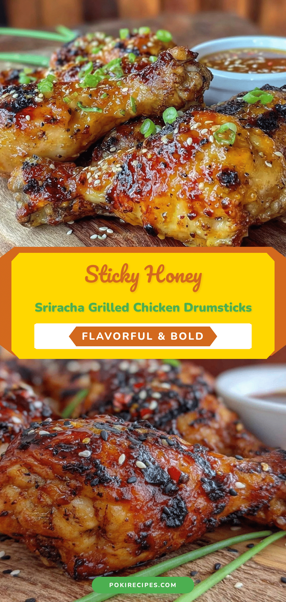 honey sriracha grilled chicken drumsticks recipe