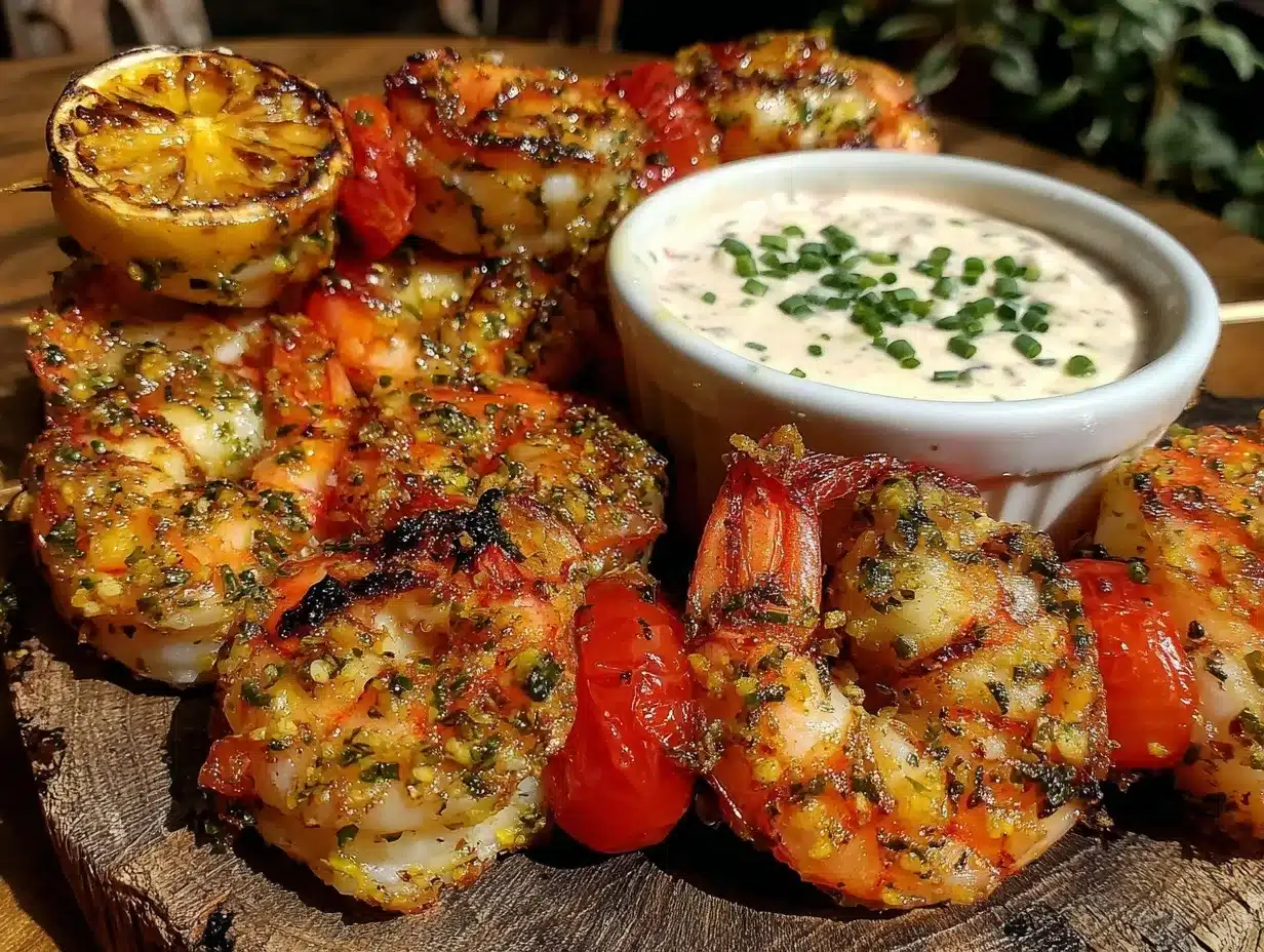 lemon herb grilled shrimp skewers preparation steps