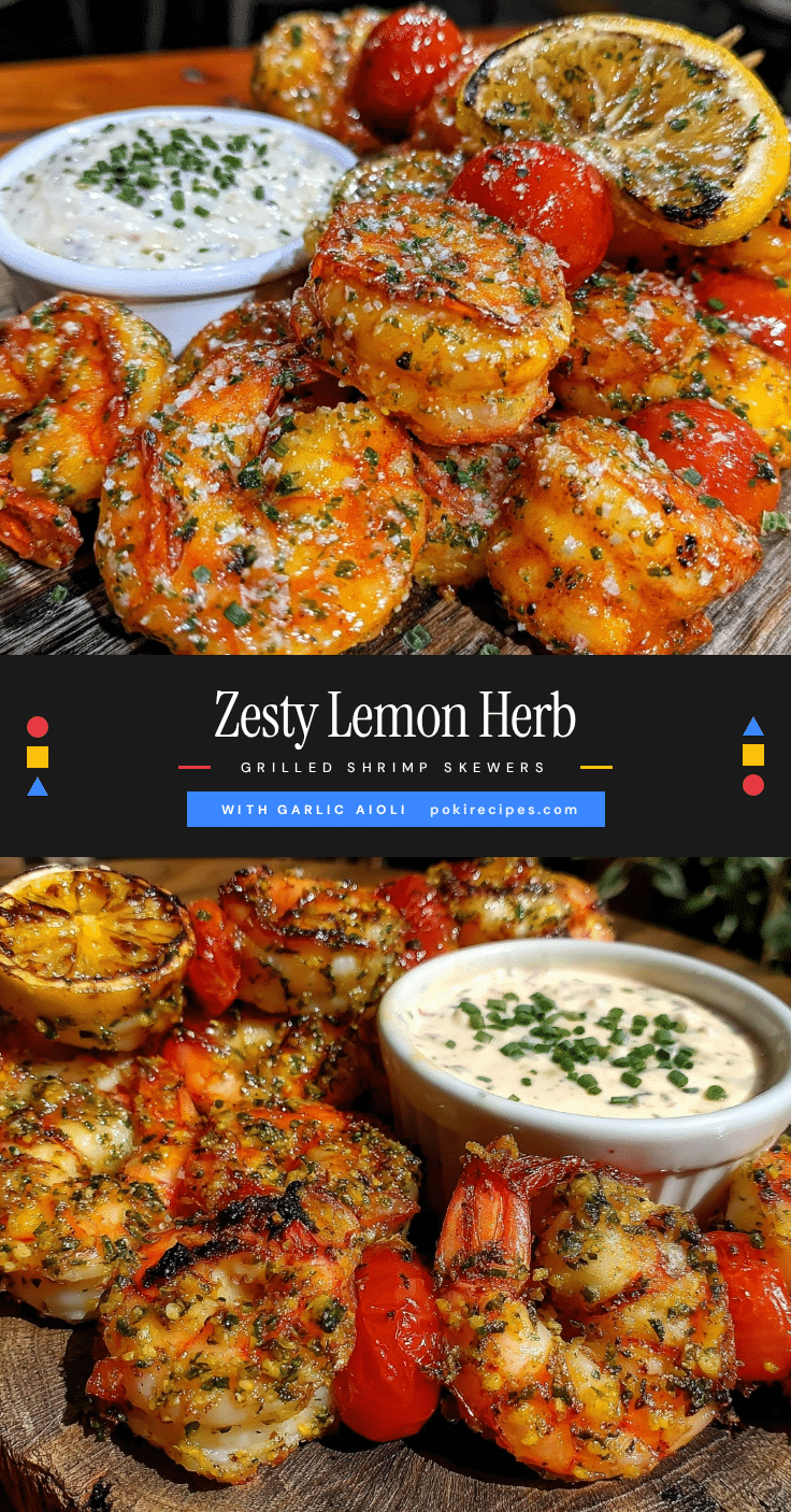 lemon herb grilled shrimp skewers recipe