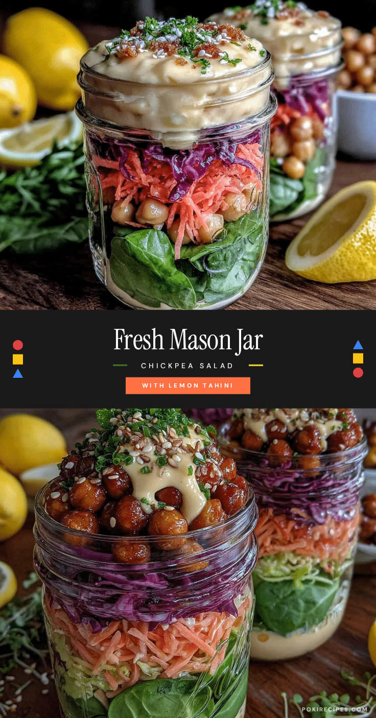 mason jar bento salad with chickpeas recipe