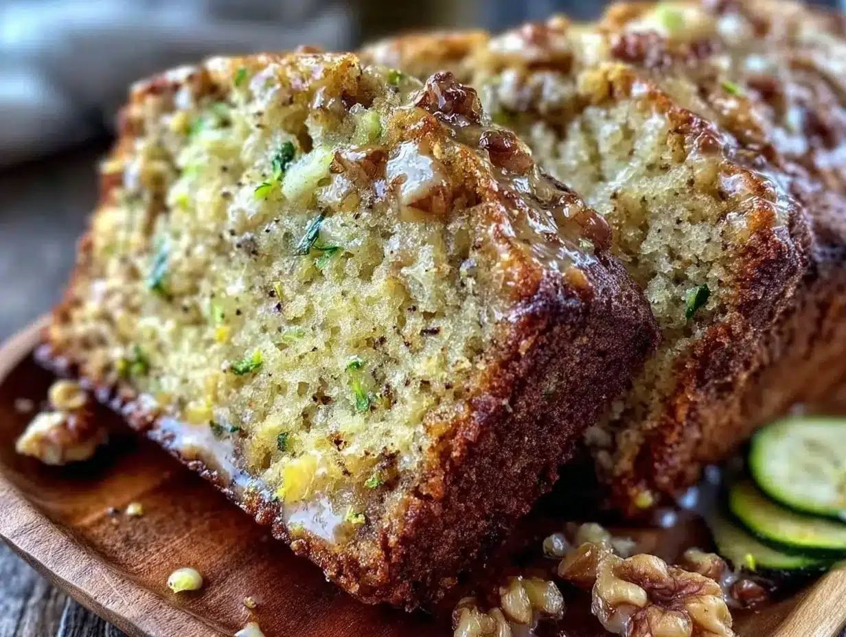 moist homemade zucchini banana walnut bread preparation steps