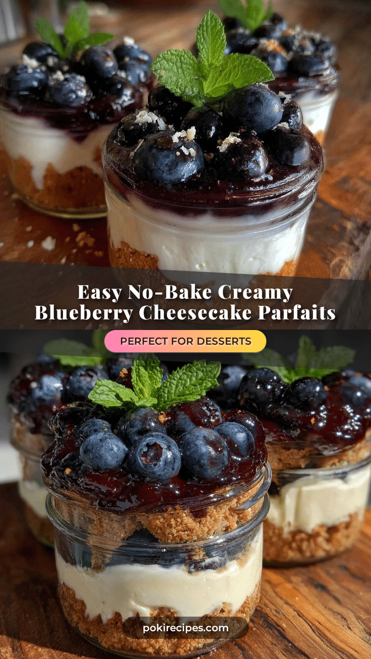 no bake blueberry cheesecake parfaits recipe