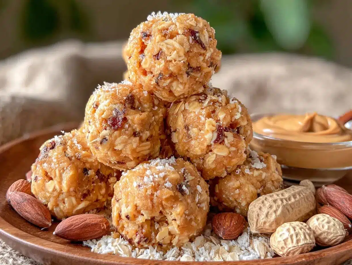 no bake peanut butter protein balls preparation steps