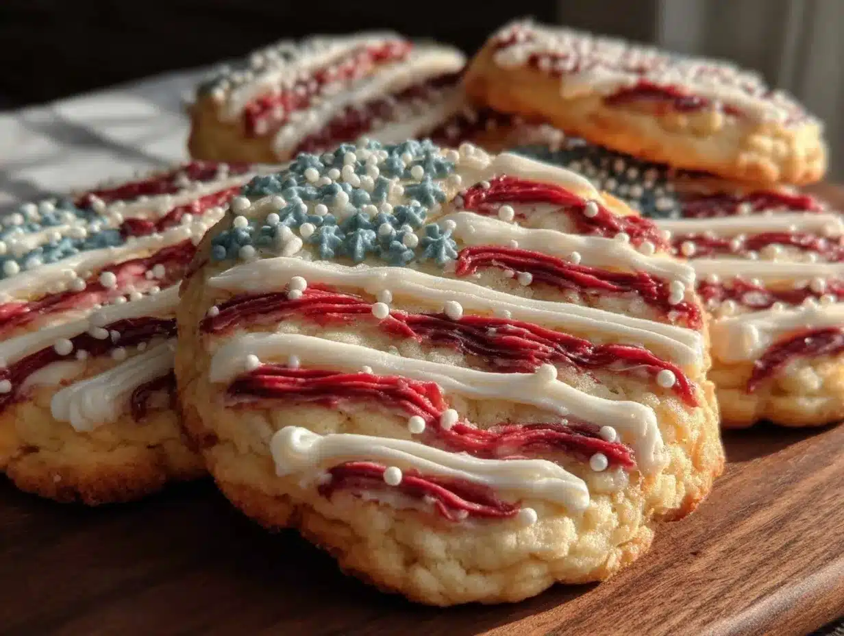 patriotic sugar cookies with royal icing preparation steps