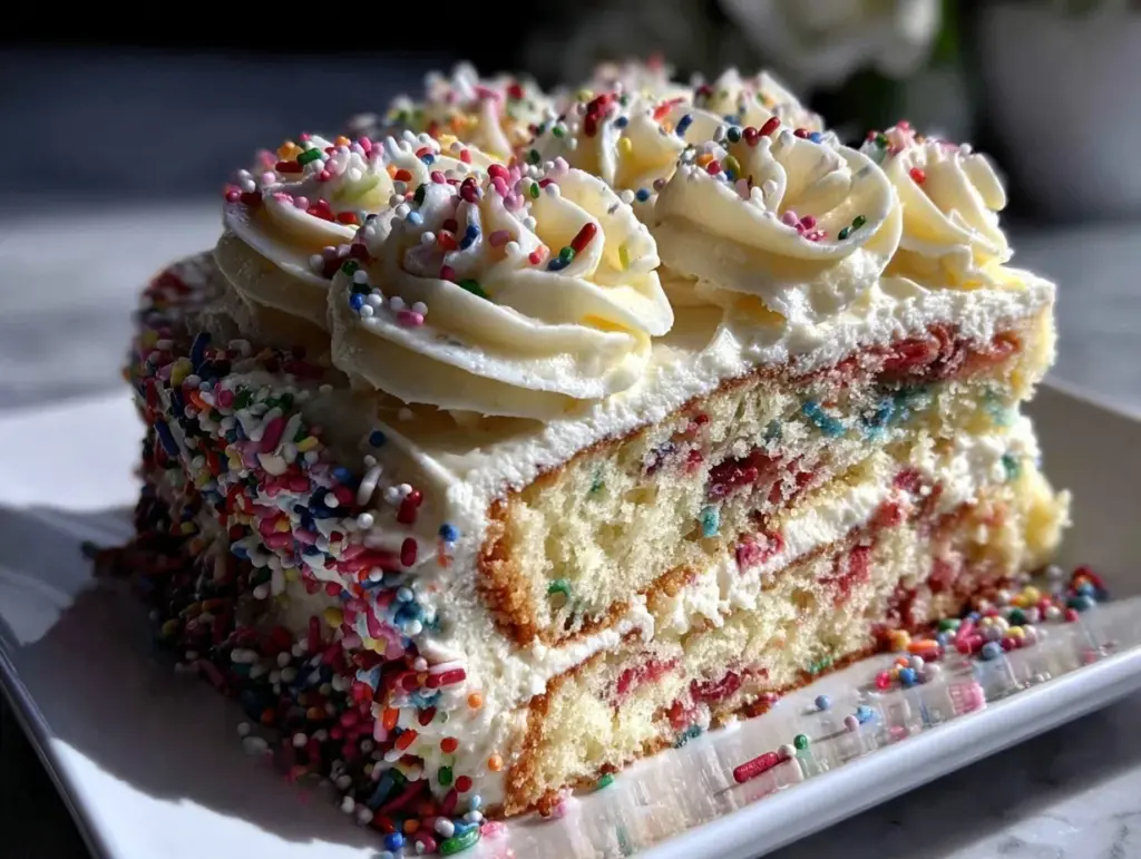 perfect funfetti birthday cake recipe - featured image