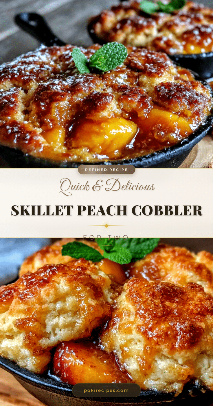 quick skillet peach cobbler for two recipe