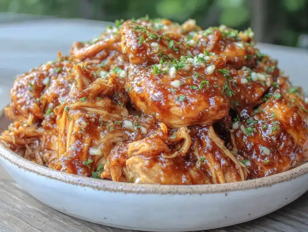 slow cooker honey garlic chicken - featured image