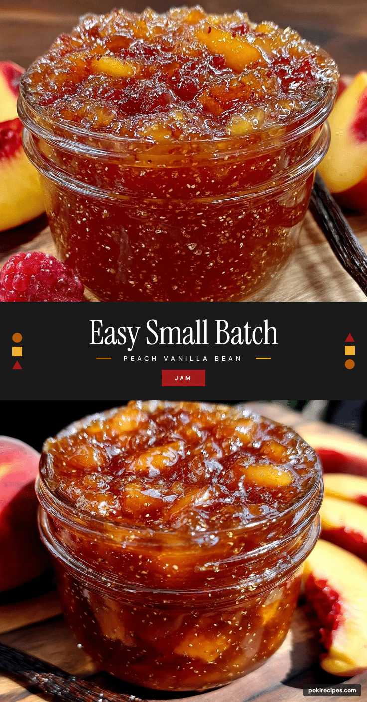 small batch peach vanilla bean jam recipe