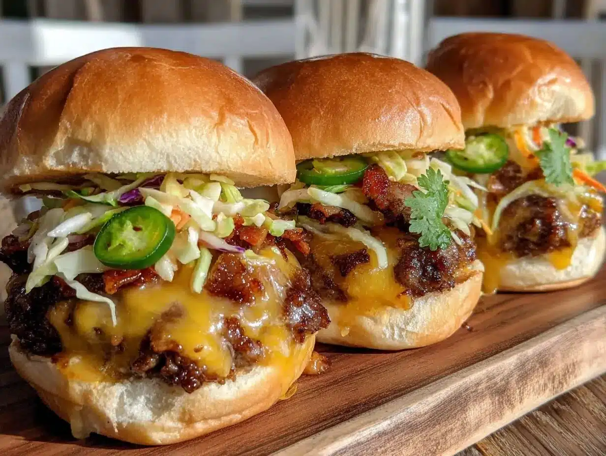 smoky chipotle bacon cheeseburger sliders preparation steps