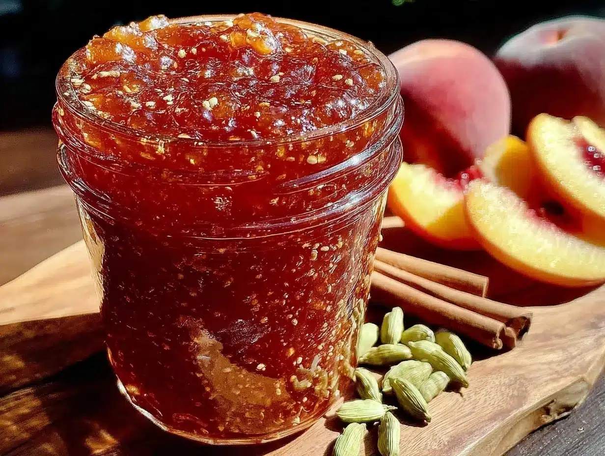 spiced peach jam preparation steps