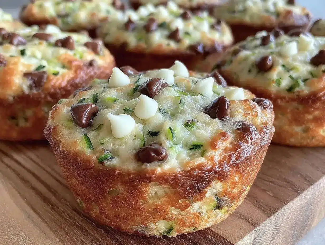 triple chocolate chip zucchini muffins preparation steps