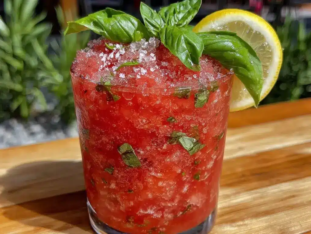 watermelon mint lemonade slushie - featured image