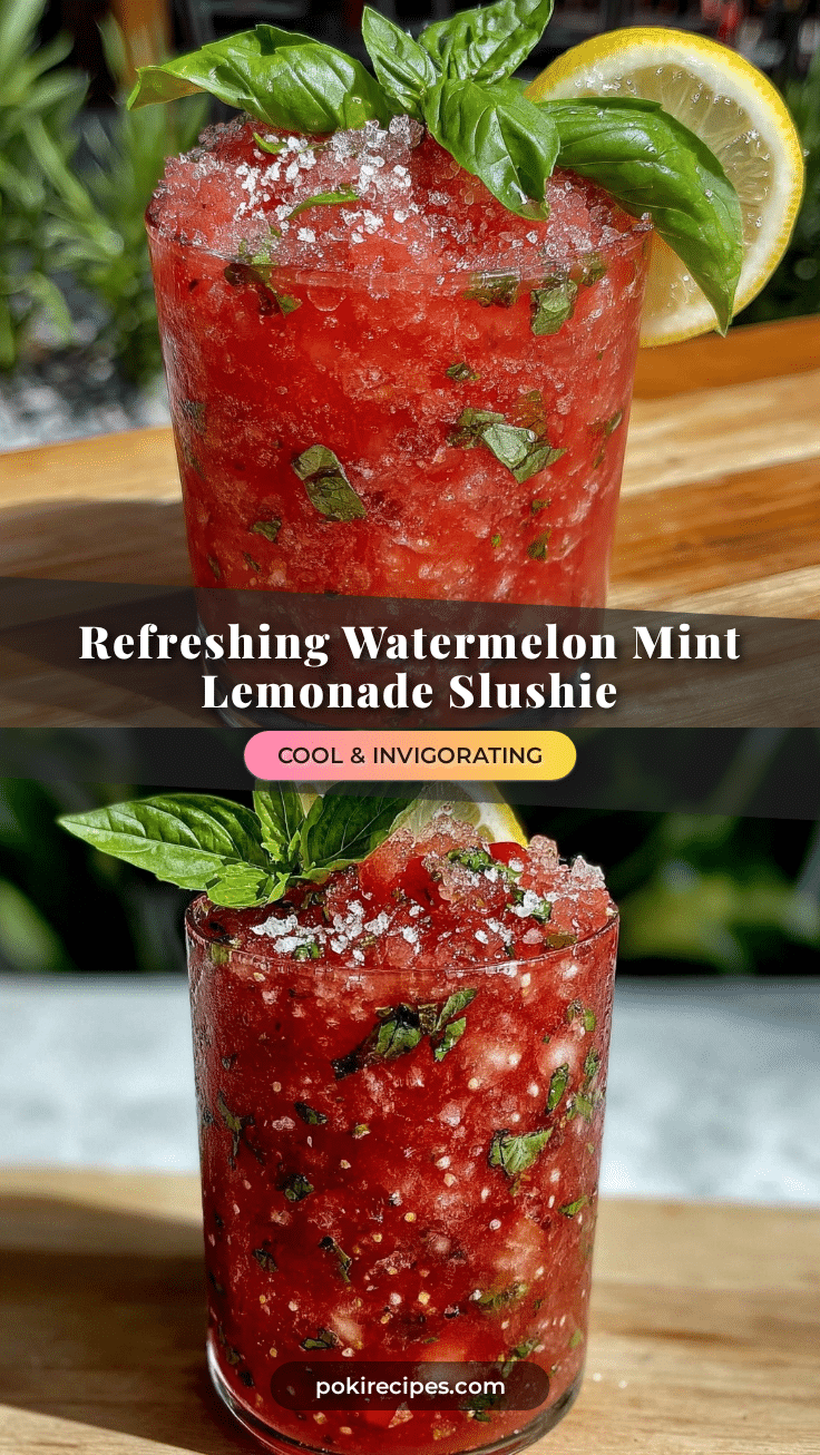 watermelon mint lemonade slushie recipe