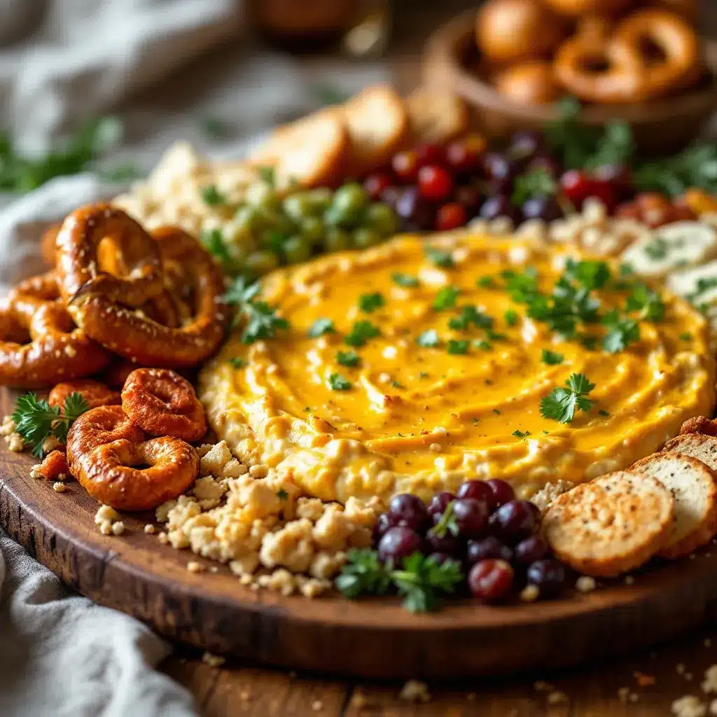 best cheesy football charcuterie dip board preparation steps