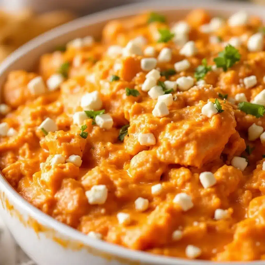 creamy buffalo chicken dip - featured image