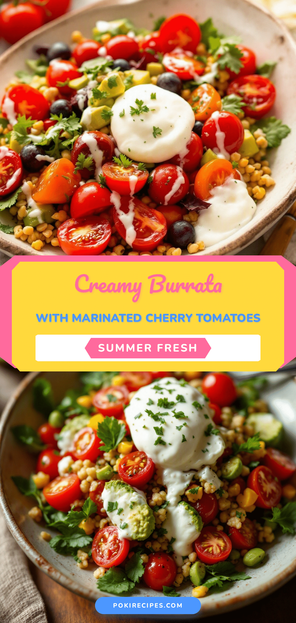 creamy burrata with marinated cherry tomatoes recipe