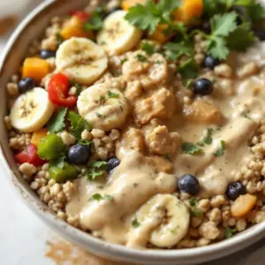 creamy overnight peanut butter banana protein oats - featured image
