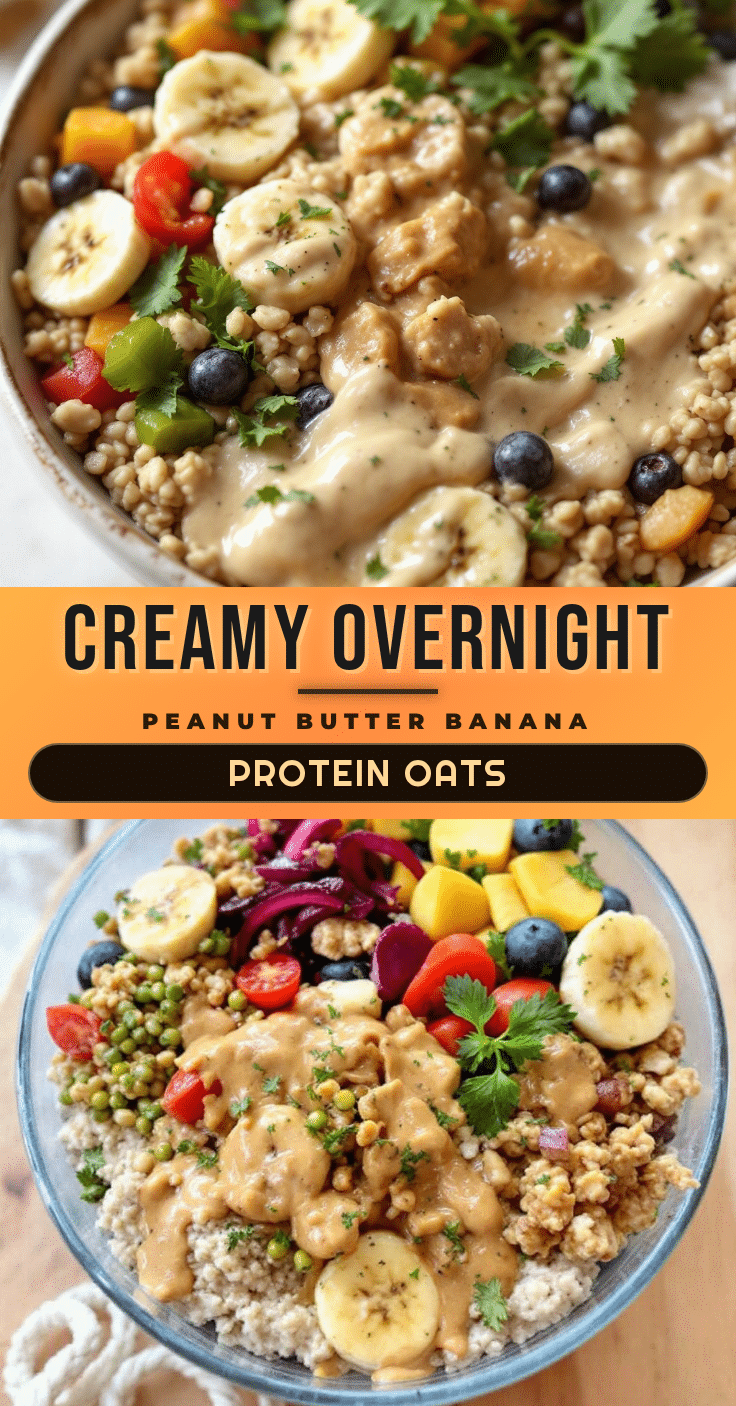 creamy overnight peanut butter banana protein oats recipe