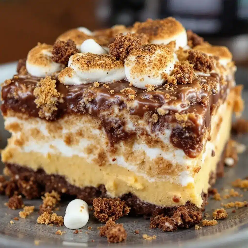 Easy No-Bake Smores Icebox Cake for Labor Day preparation steps