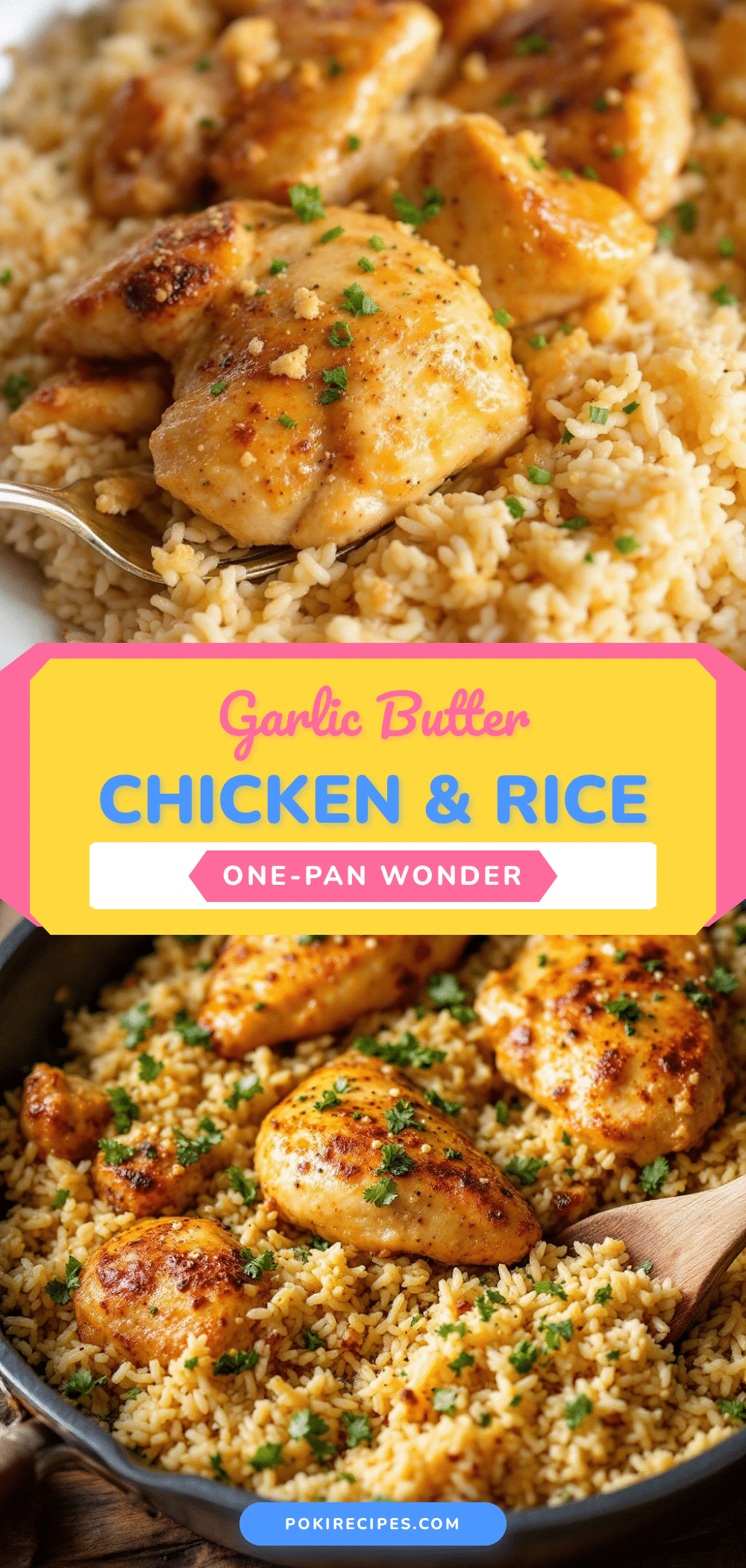 easy one-pan garlic butter chicken and rice recipe