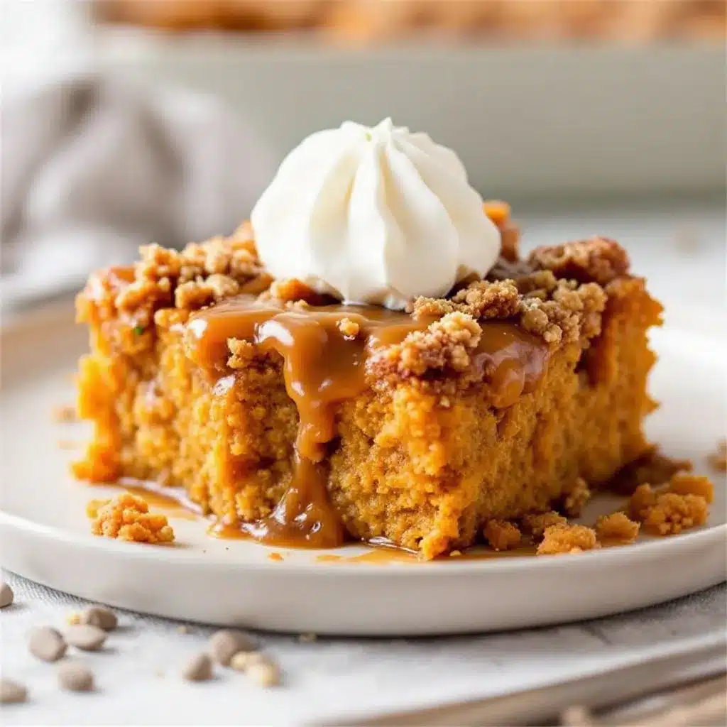 easy salted caramel pumpkin dump cake preparation steps