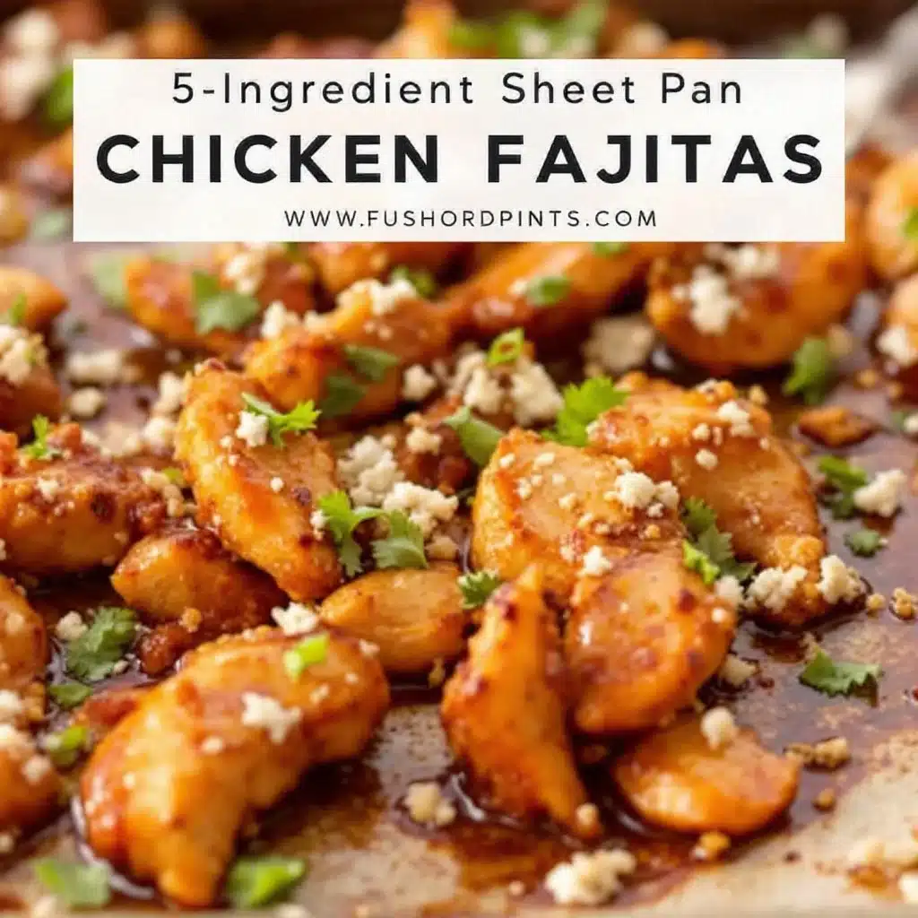 easy sheet pan chicken fajitas - featured image