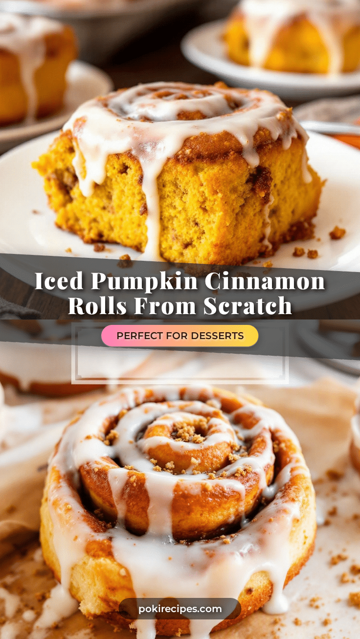 iced pumpkin cinnamon rolls recipe