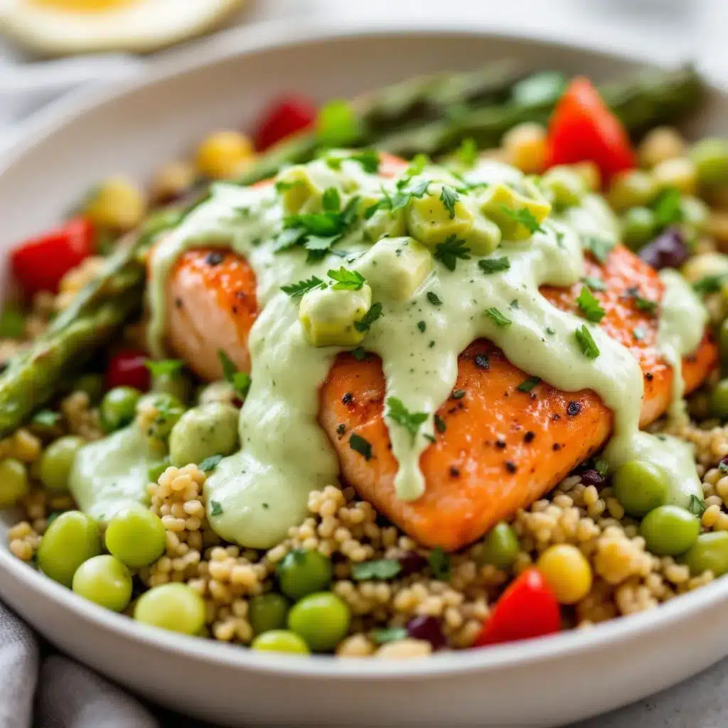 lemon herb salmon with asparagus - featured image