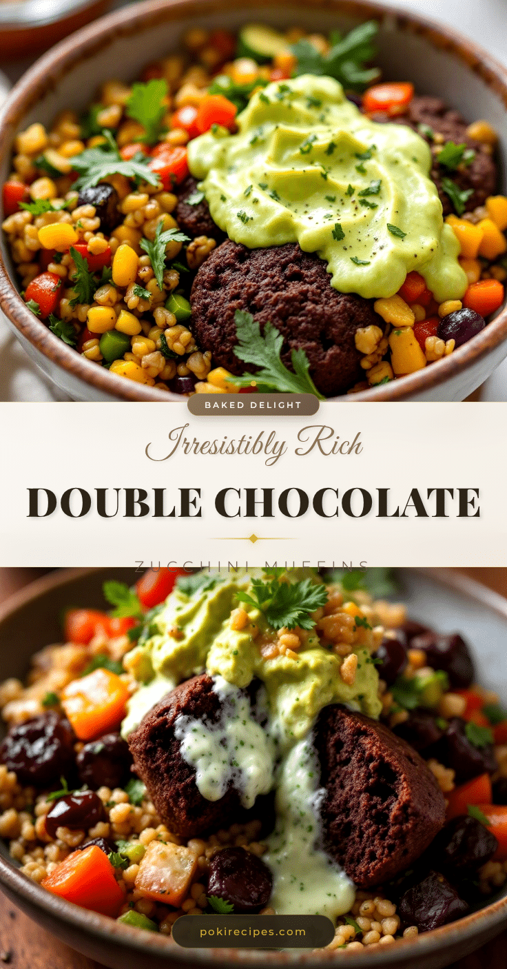 moist double chocolate zucchini muffins recipe