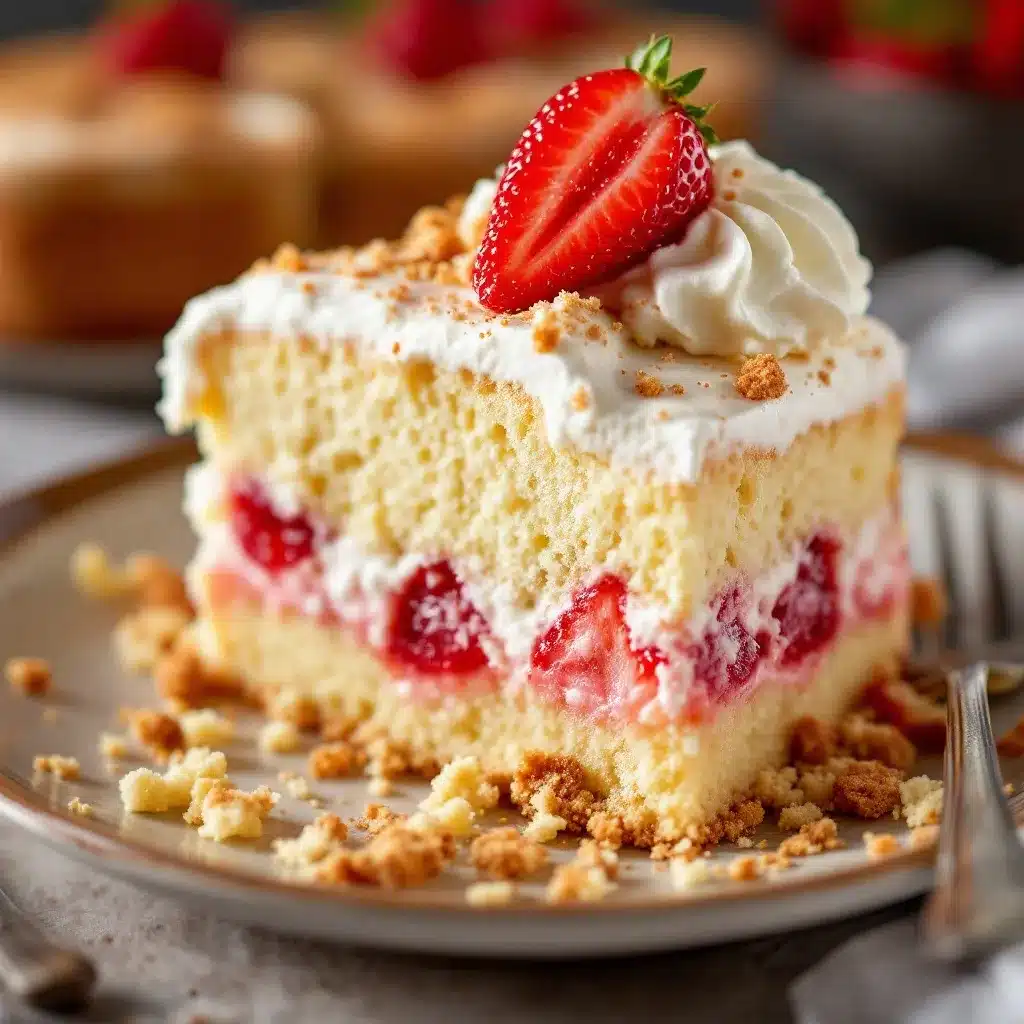 no-bake strawberry shortcake icebox cake preparation steps