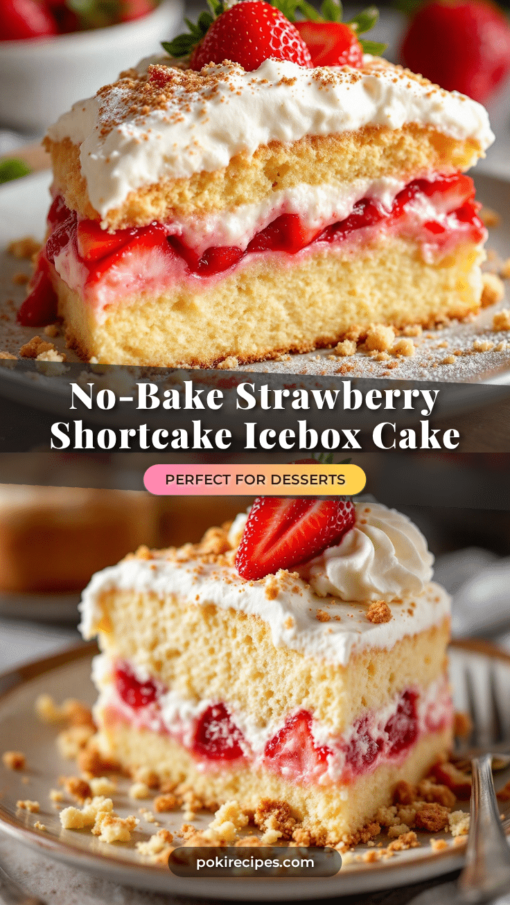 no-bake strawberry shortcake icebox cake recipe