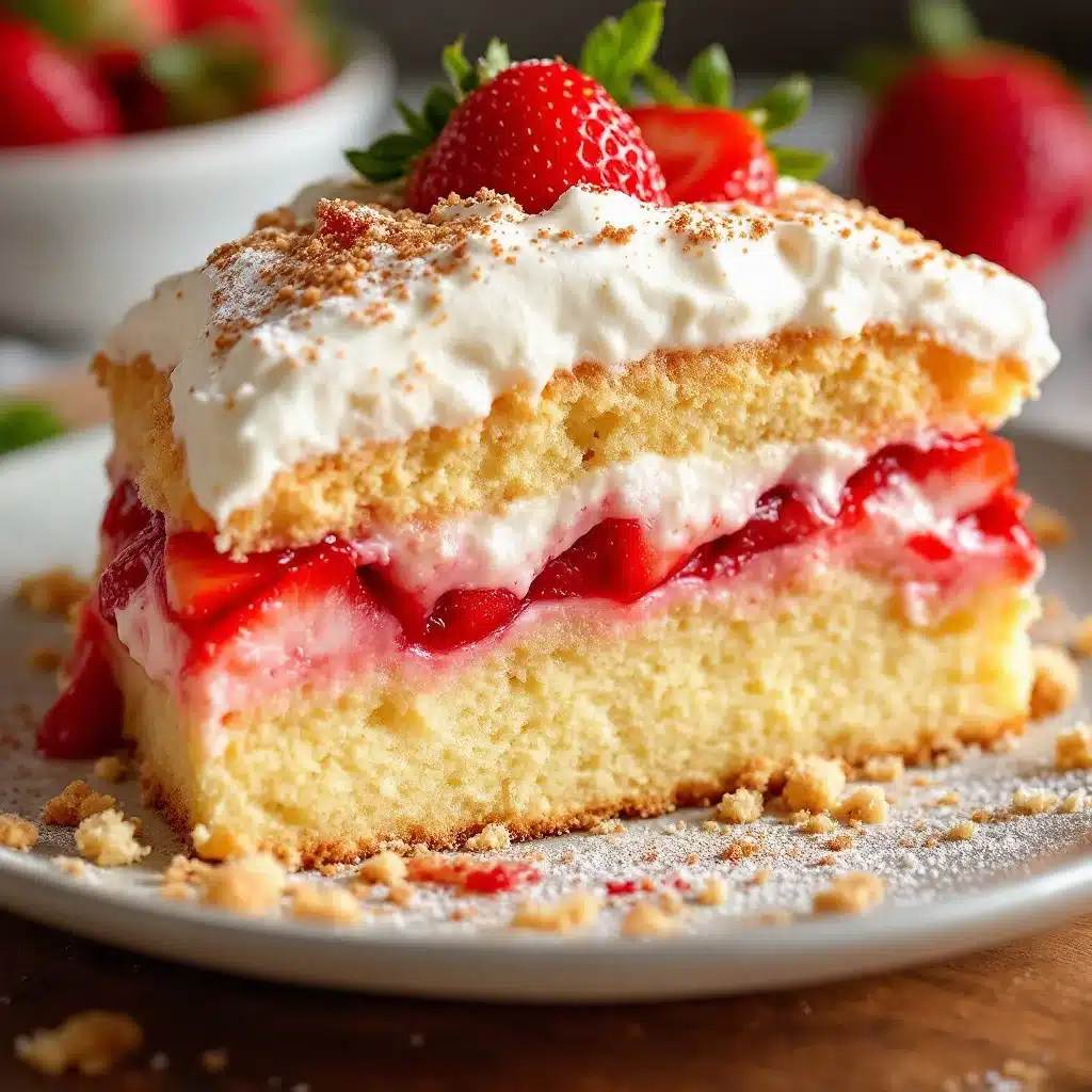 no-bake strawberry shortcake icebox cake - featured image