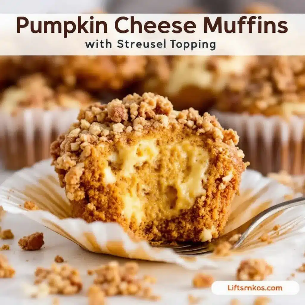 pumpkin cream cheese muffins - featured image