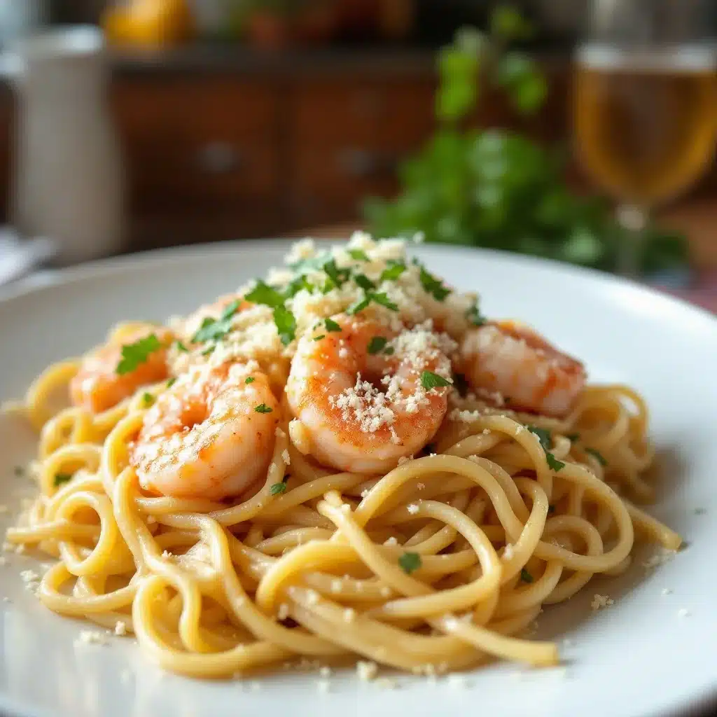 Quick Garlic Butter Shrimp Pasta - featured image