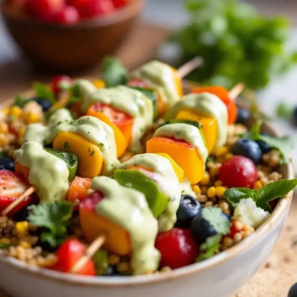 rainbow fruit and cheese kabobs preparation steps