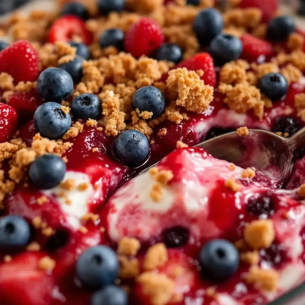 red white and blue berry trifle preparation steps
